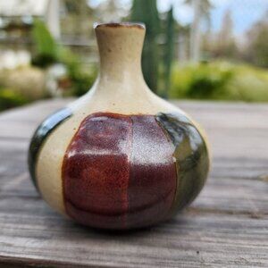 Vintage Napcoware Drip Glaze Weed‎ Pot Multicolor Made In Japan Bud Vase